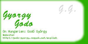 gyorgy godo business card